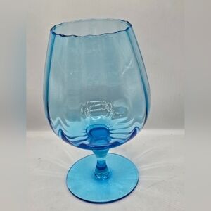 Large Empoli Glass Turquoise Snifter
